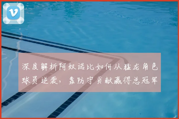 深度解析阿奴诺比如何从猛龙角色球员逆袭，靠防守贡献赢得总冠军戒指